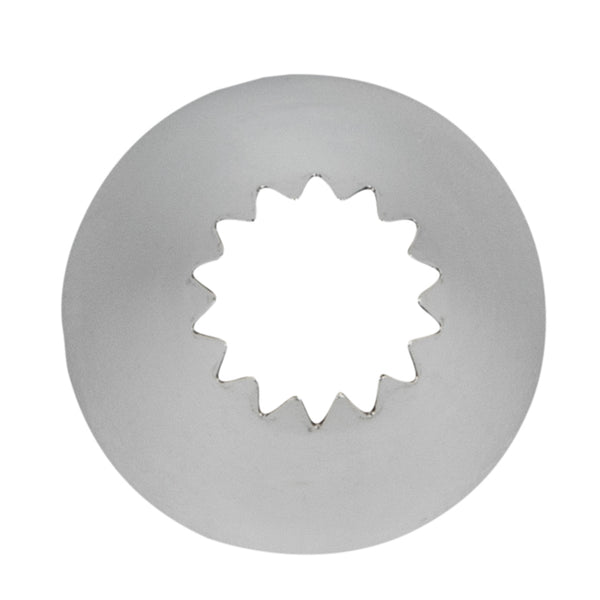 Restaurantware Pastry Tek Stainless Steel #4B Open Star Piping Tip - 1" X 1" X 1 1/2" - 1 Count Box