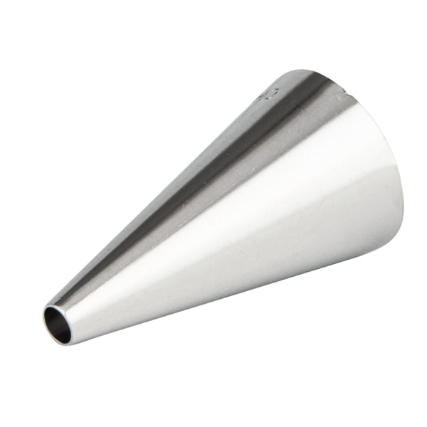 Restaurantware Pastry Tek Stainless Steel #6 Round Piping Tip - 3/4" X 3/4" X 1 1/4" - 1 Count Box