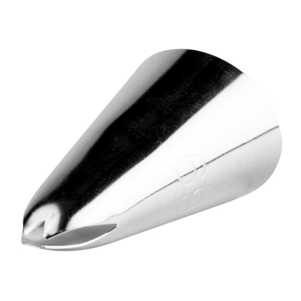 Restaurantware Pastry Tek Stainless Steel #69 Leaf Piping Tip - 3/4" X 3/4" X 1 1/4" - 1 Count Box