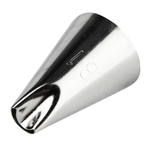 Restaurantware Pastry Tek Stainless Steel #81 Specialty Piping Tip - 3/4" X 3/4" X 1" - 1 Count Box