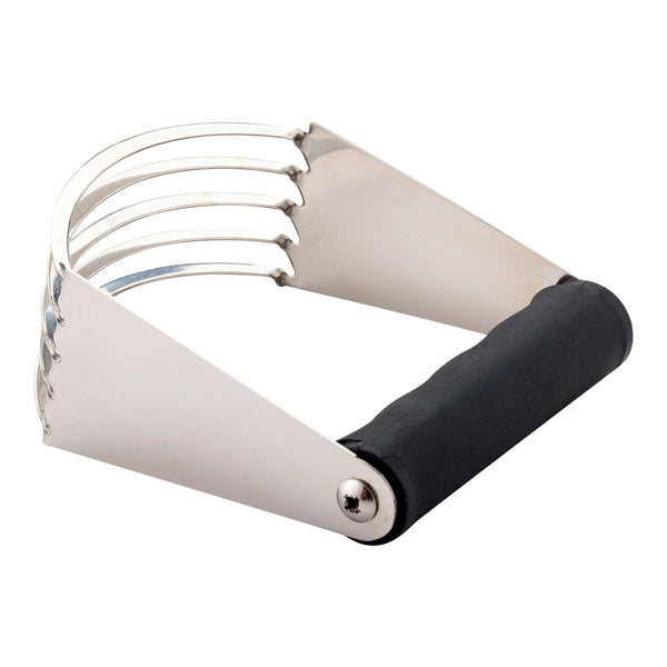 Restaurantware Pastry Tek Stainless Steel Pastry Cutter And Dough Blender - With Black Plastic Handle - 4 3/4" X 4" X 1 3/4" - 1 Count Box