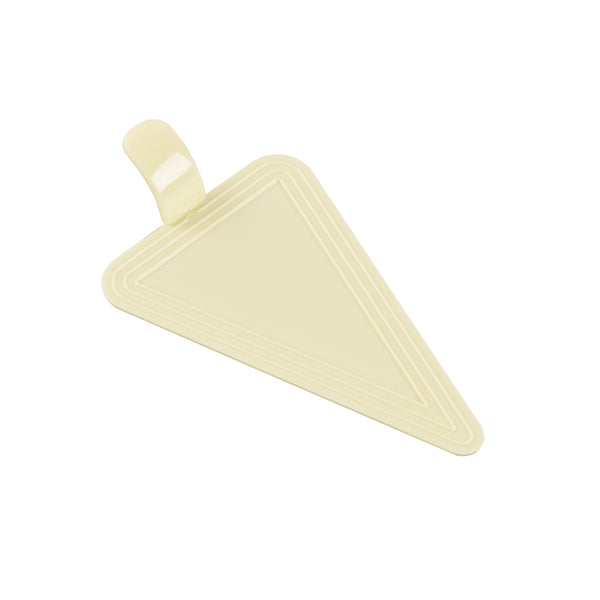 Restaurantware Pastry Tek Triangle Lemon Chiffon Plastic Cake Server - 4 1/2" X 3" - 100 Count Box