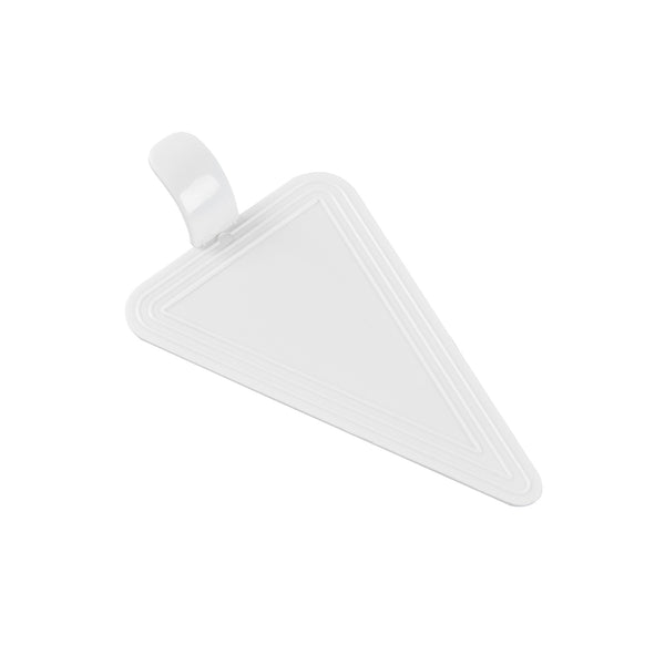 Restaurantware Pastry Tek Triangle White Plastic Cake Server - 4 1/2" X 3" - 100 Count Box