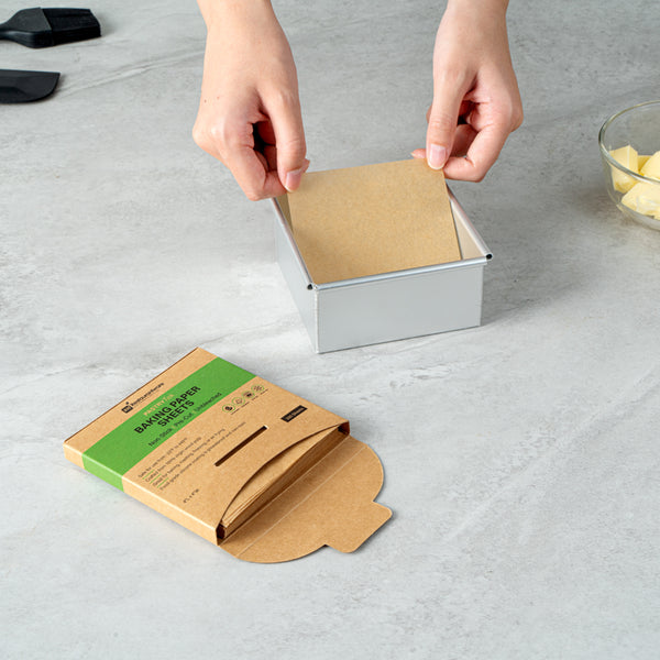 Restaurantware Pastry Tek Unbleached Parchment Paper Baking Sheet - Precut Silicone Coated - 4" X 4" - 1000 Count Box