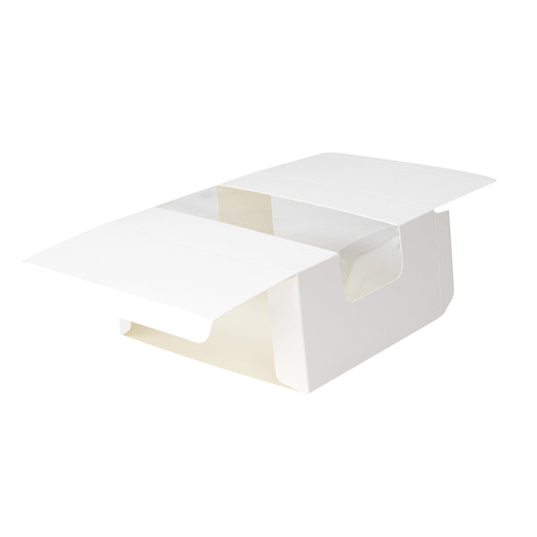 Restaurantware Pastry Tek White Paper Pastry / Cake Box - With Window - 6 1/4" X 6 1/4" X 3 1/4" - 100 Count Box