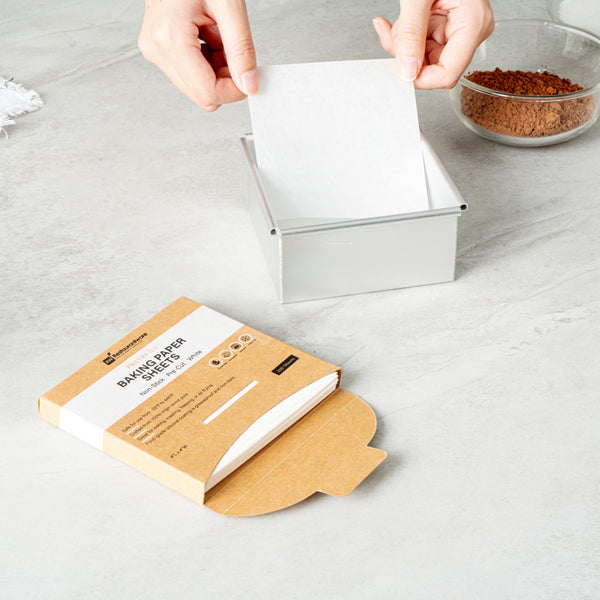 Restaurantware Pastry Tek White Parchment Paper Baking Sheet - Precut Silicone Coated - 4" X 4" - 1000 Count Box