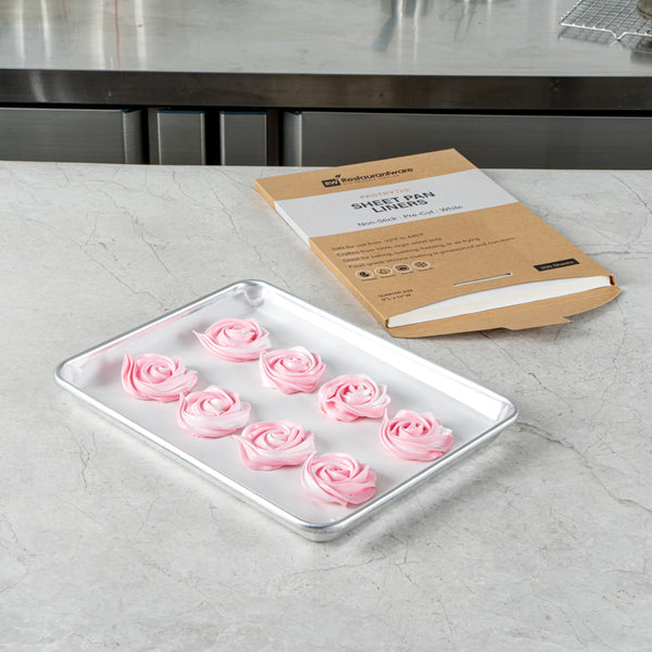 Restaurantware Pastry Tek White Parchment Paper Quarter Size Sheet Pan Liner - Silicone Coated - 9" X 13" - 1000 Count Box
