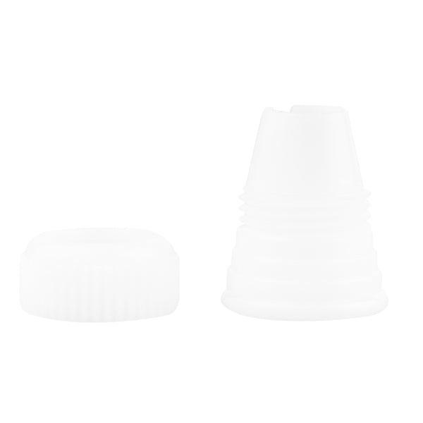 Restaurantware Pastry Tek White Plastic Piping Tip Coupler - Reusable - 1" X 1" X 1" - 1 Count Box