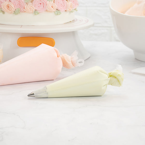 Restaurantware Pastry Tek White Silicone Pastry Piping Bag - 10 1/4" X 6 1/4" - 2 Count Box