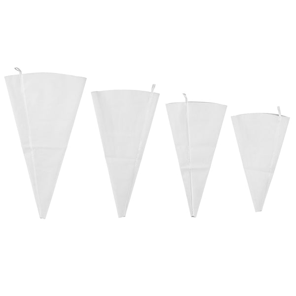 Restaurantware Pastry Tek White Silicone Pastry Piping Bag 4-Piece Set - 1 Count Box