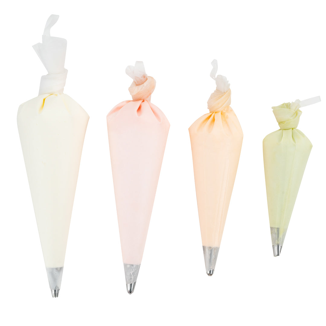 restaurantware Pastry Tek White Silicone Pastry Piping Bag 4-Piece Set - 1 count box