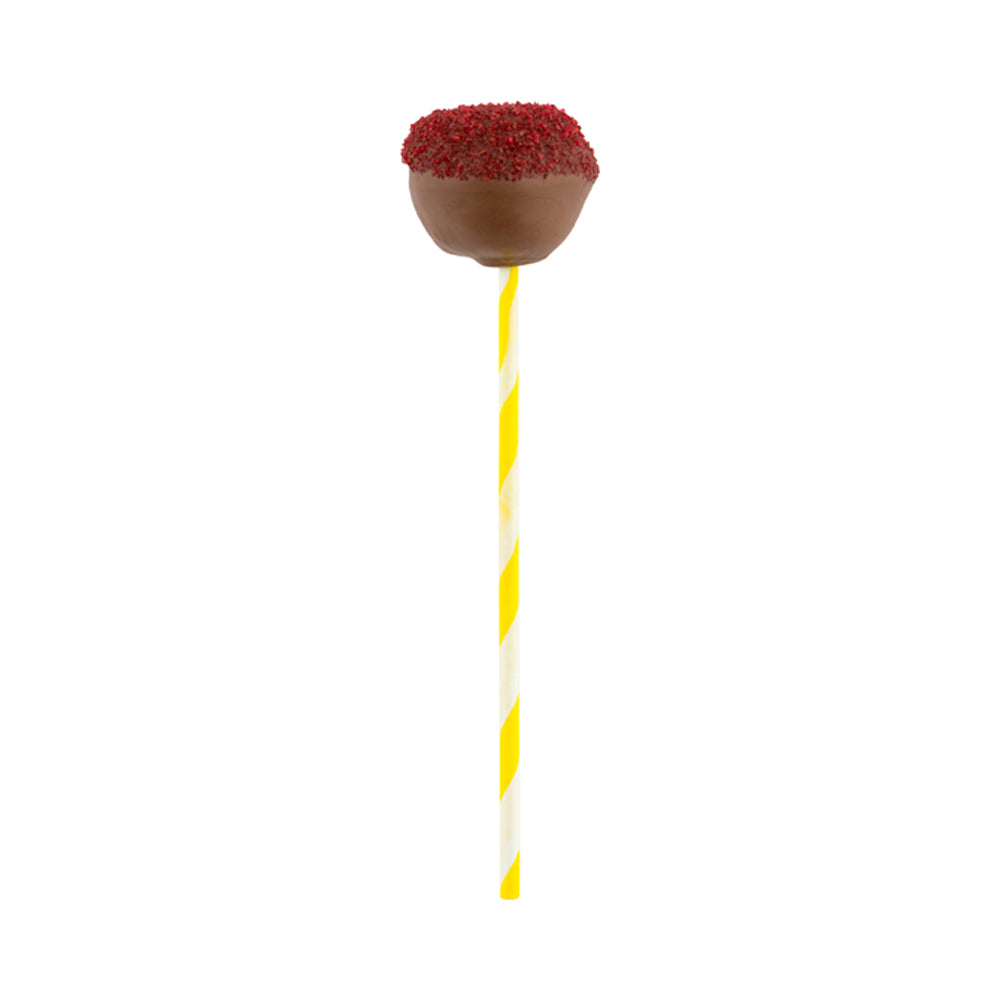 restaurantware Pastry Tek Yellow Paper Cake Pop and Lollipop Stick - Spirals Biodegradable -6" x 5/32" - 100 count box