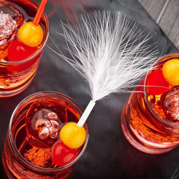 Restaurantware Pixy Assorted Bamboo Fuzzy Wuzzy Feather Pick - 4" - 500 Count Box