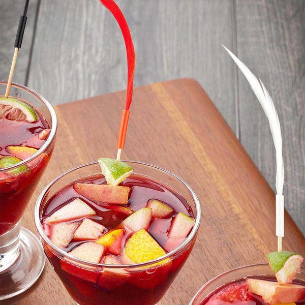 Restaurantware Pixy Assorted Bamboo Quill Feather Skewer - 6" - 500 Count Box