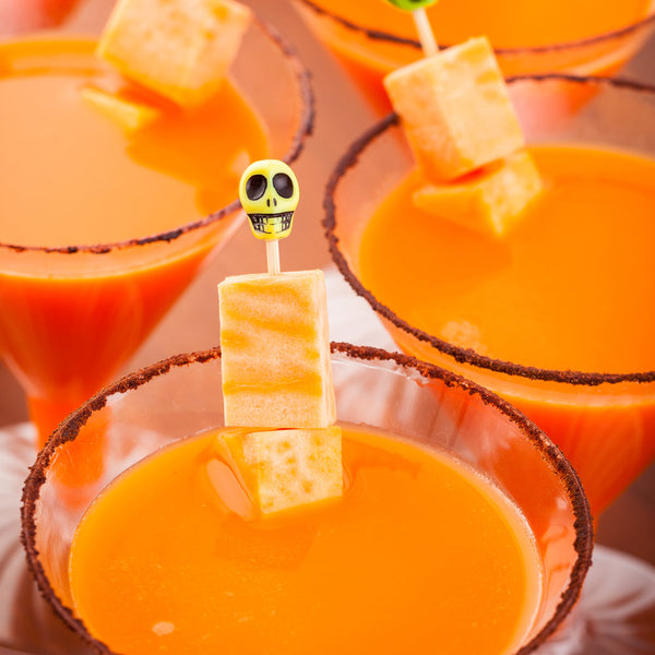 Restaurantware Pixy Assorted Bamboo Skull Pick - 4" - 1000 Count Box