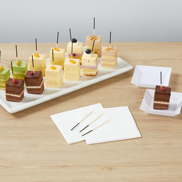 Restaurantware Pixy Bamboo Hand-Dipped Skewer - Black - 3 1/2" - 1000 Count Box