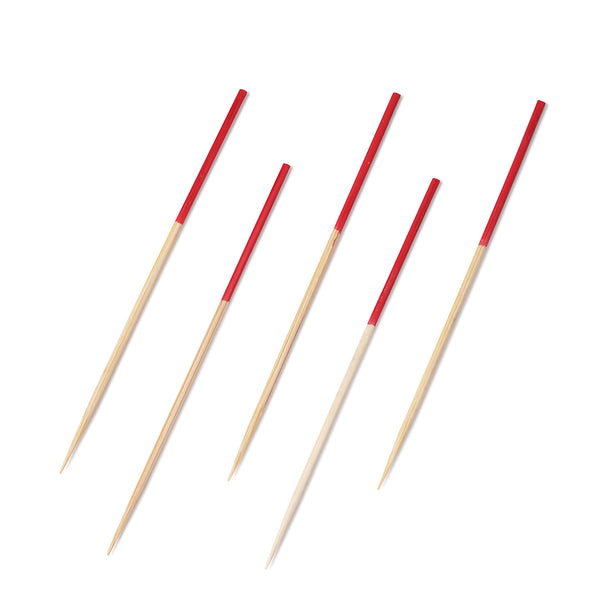 Restaurantware Pixy Bamboo Hand-Dipped Skewer - Red - 3 1/2" - 1000 Count Box