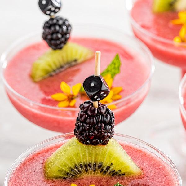 Restaurantware Pixy Black Bamboo Feeling Lucky Dice Pick - 4" X 1/2" X 1/2" - 1000 Count Box