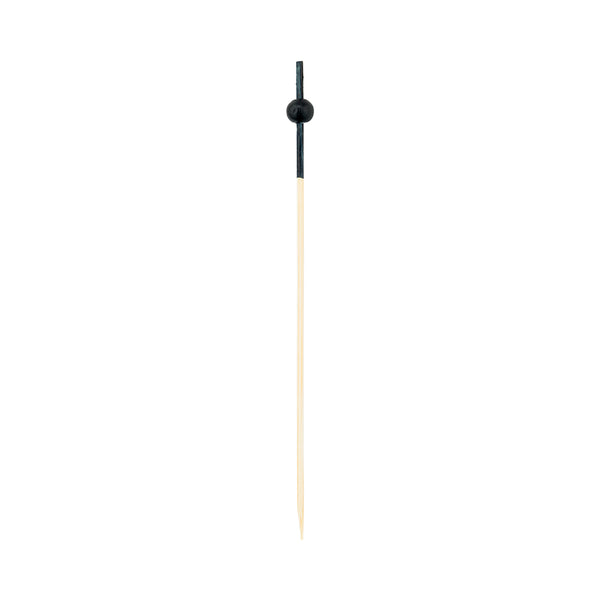 Restaurantware Pixy Black Bamboo Mini Ball Pick - 4 1/2" - 1000 Count Box