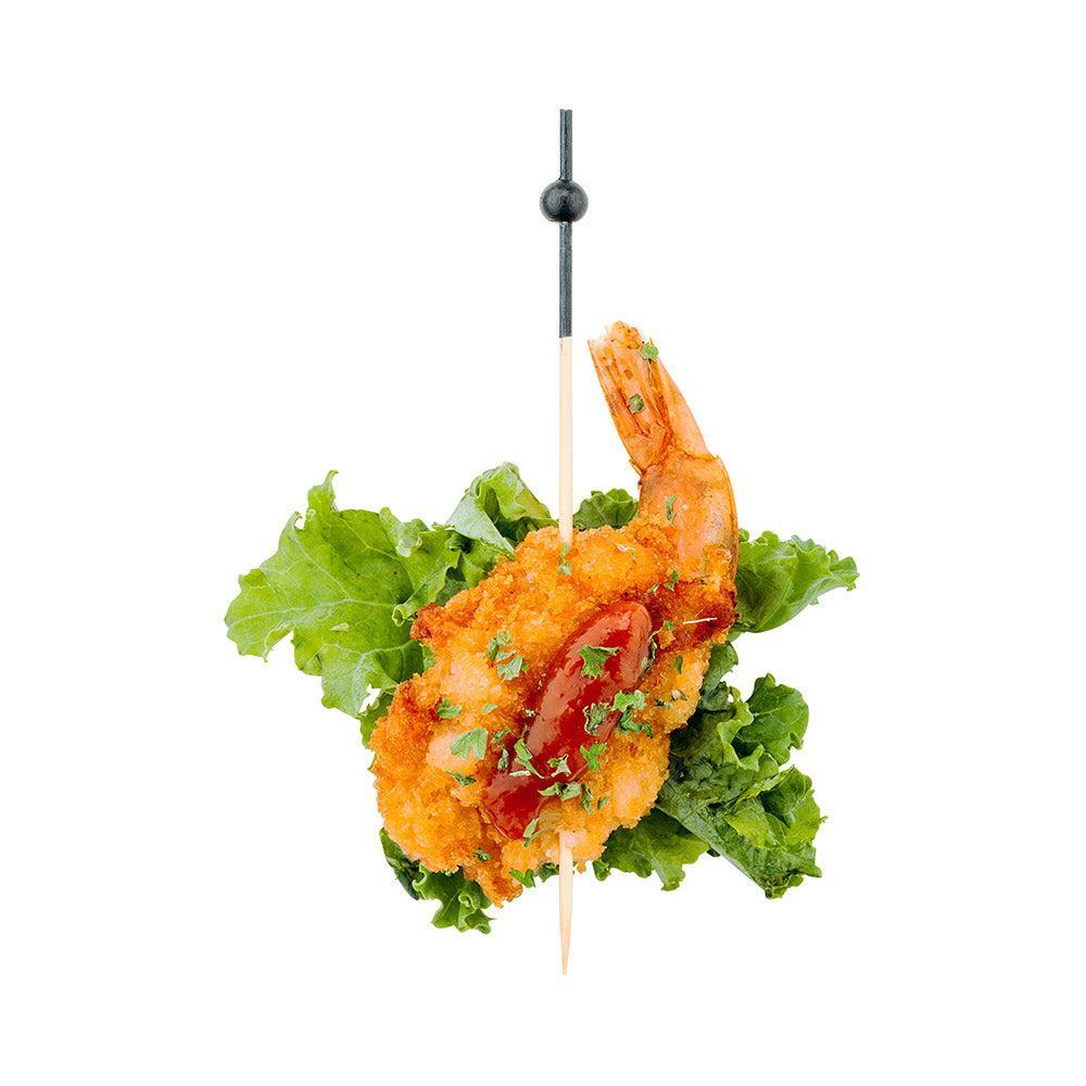 restaurantware Pixy Black Bamboo Mini Ball Pick - 4 1/2" - 1000 count box