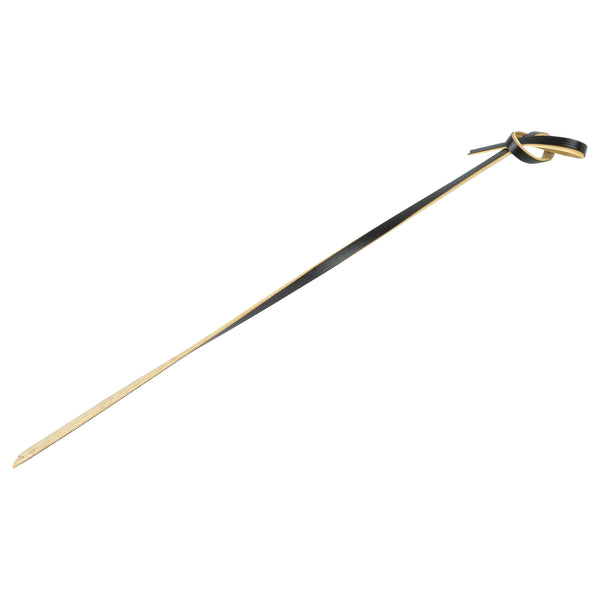 Restaurantware Pixy Black Bamboo Twisted Knot Skewer - 6" X 1/2" - 1000 Count Box