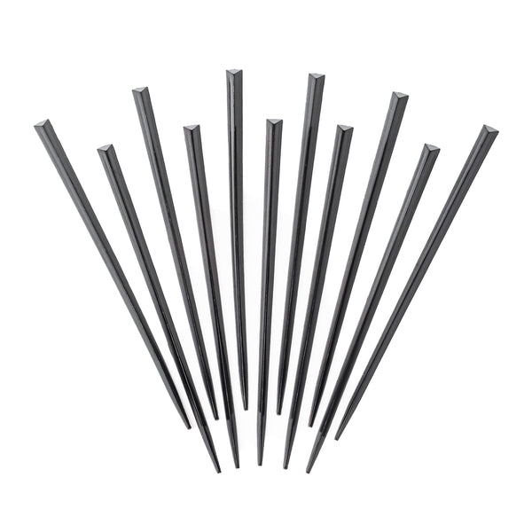 Restaurantware Pixy Black Plastic Prism Pick - 4" - 1000 Count Box