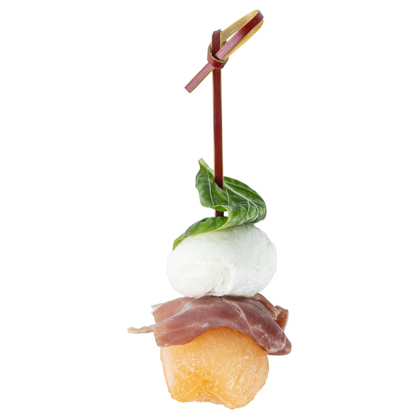 Restaurantware Pixy Brown Bamboo Knotted Pick - 4" X 1/2" - 1000 Count Box