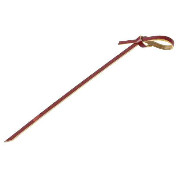 Restaurantware Pixy Brown Bamboo Knotted Pick - 4" X 1/2" - 1000 Count Box
