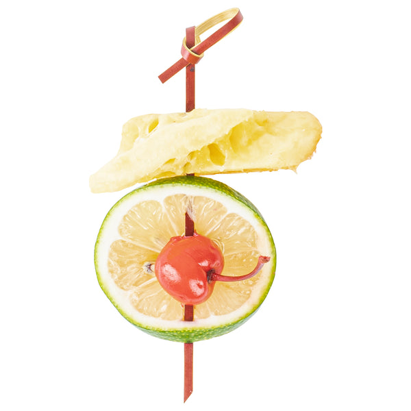 Restaurantware Pixy Brown Bamboo Knotted Pick - Retail Pack - 4" - 50 Count X 10 Boxes