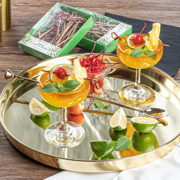 Restaurantware Pixy Brown Bamboo Knotted Pick - Retail Pack - 4" - 50 Count X 10 Boxes