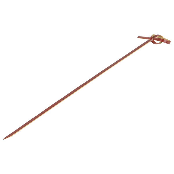 Restaurantware Pixy Brown Bamboo Knotted Skewer - 6" X 1/2" - 1000 Count Box