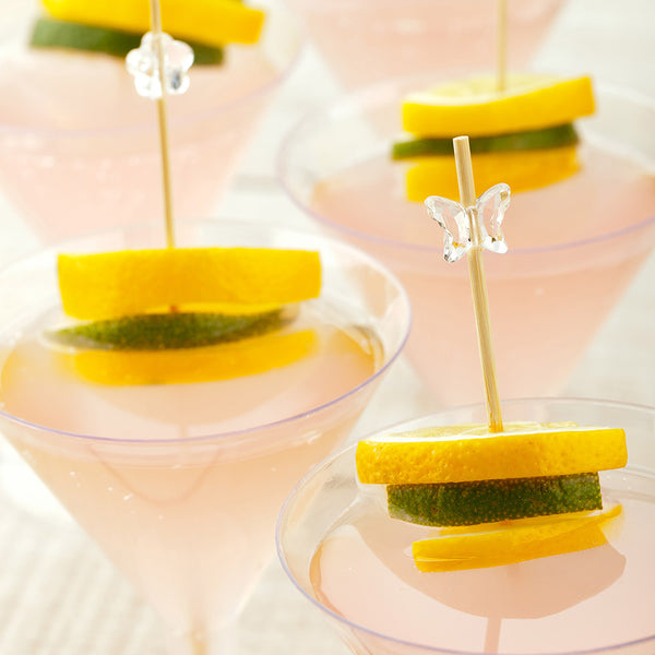 Restaurantware Pixy Clear Bamboo Acrylic Bead Skewer - Assorted Styles - 6" - 1000 Count Box