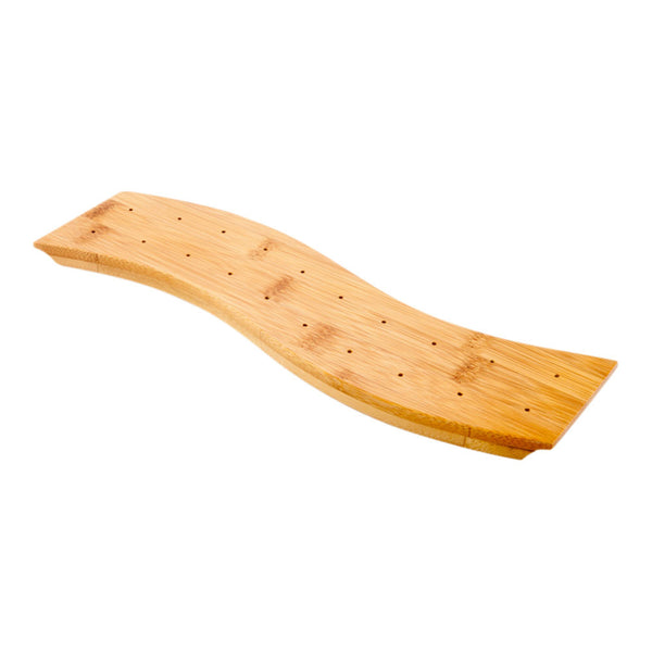Restaurantware Pixy Curved Natural Bamboo Pick Stand / Skewer Holder - 20 Holes - 12 1/2" X 4" X 1" - 1 Count Box