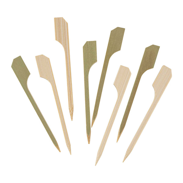 Restaurantware Pixy Munchkin Natural Bamboo Paddle Pick - 2 1/2" - 1000 Count Box