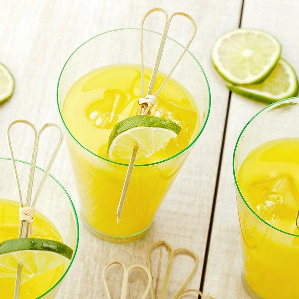 Restaurantware Pixy Natural Bamboo Heart Pick - Handmade - 4 3/4" X 1 1/2" X 1 1/2" - 1000 Count Box