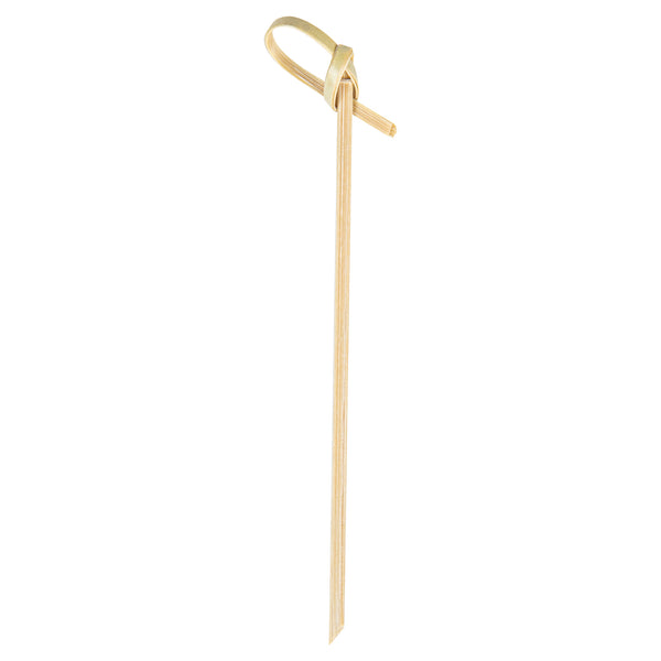 Restaurantware Pixy Natural Bamboo Knotted Pick - 4" X 1/2" - 1000 Count Box