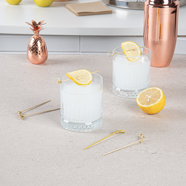 Restaurantware Pixy Natural Bamboo Knotted Pick - 4" X 1/2" - 1000 Count Box