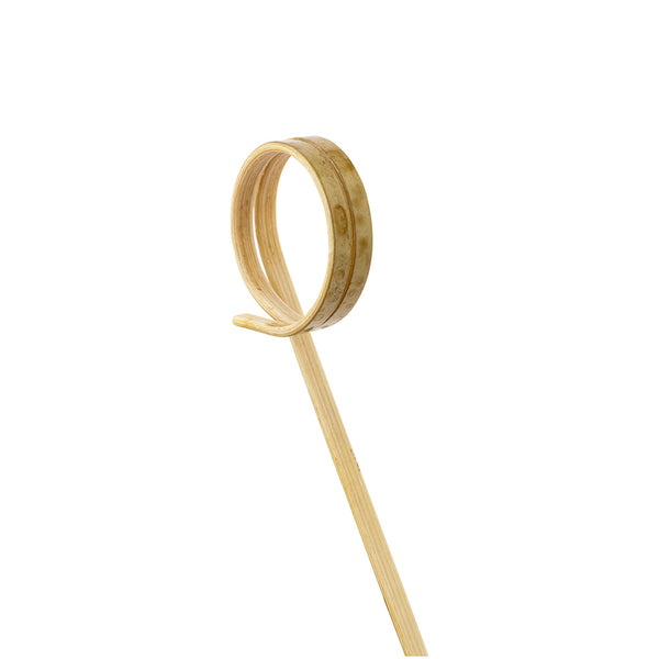 Restaurantware Pixy Natural Bamboo Loop Pick - 3 1/2" X 3/4" - 1000 Count Box