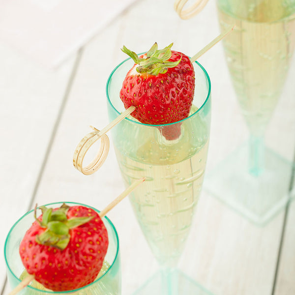 Restaurantware Pixy Natural Bamboo Loop Pick - 3 1/2" X 3/4" - 1000 Count Box