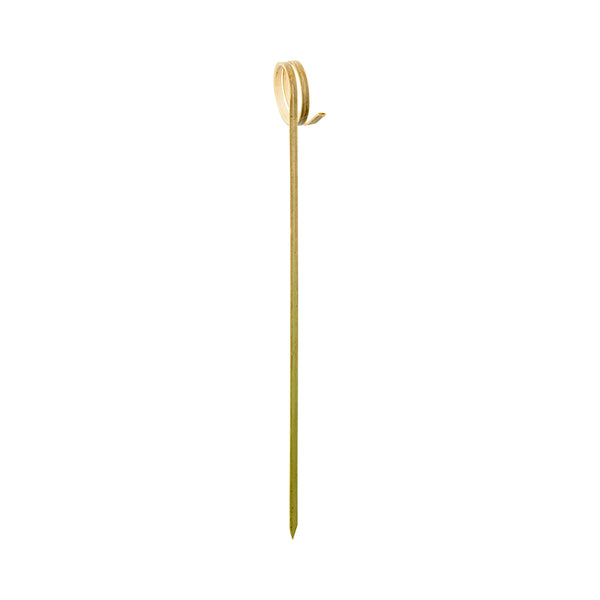 Restaurantware Pixy Natural Bamboo Loop Skewer - 6" X 1/2" X 1/2" - 1000 Count Box