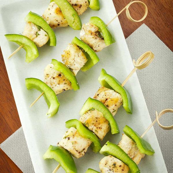 Restaurantware Pixy Natural Bamboo Loop Skewer - 6" X 1/2" X 1/2" - 1000 Count Box