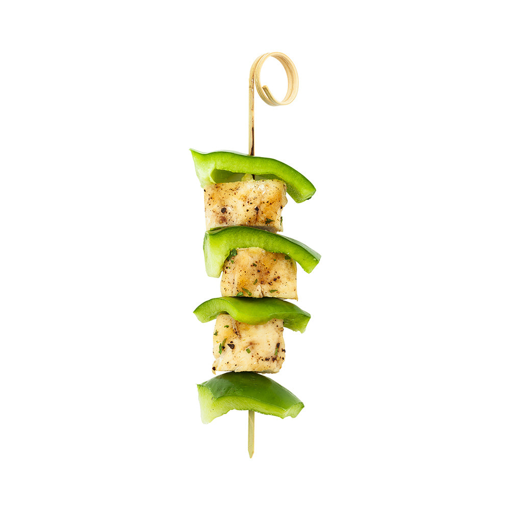 restaurantware Pixy Natural Bamboo Loop Skewer - 6" x 1/2" x 1/2" - 1000 count box