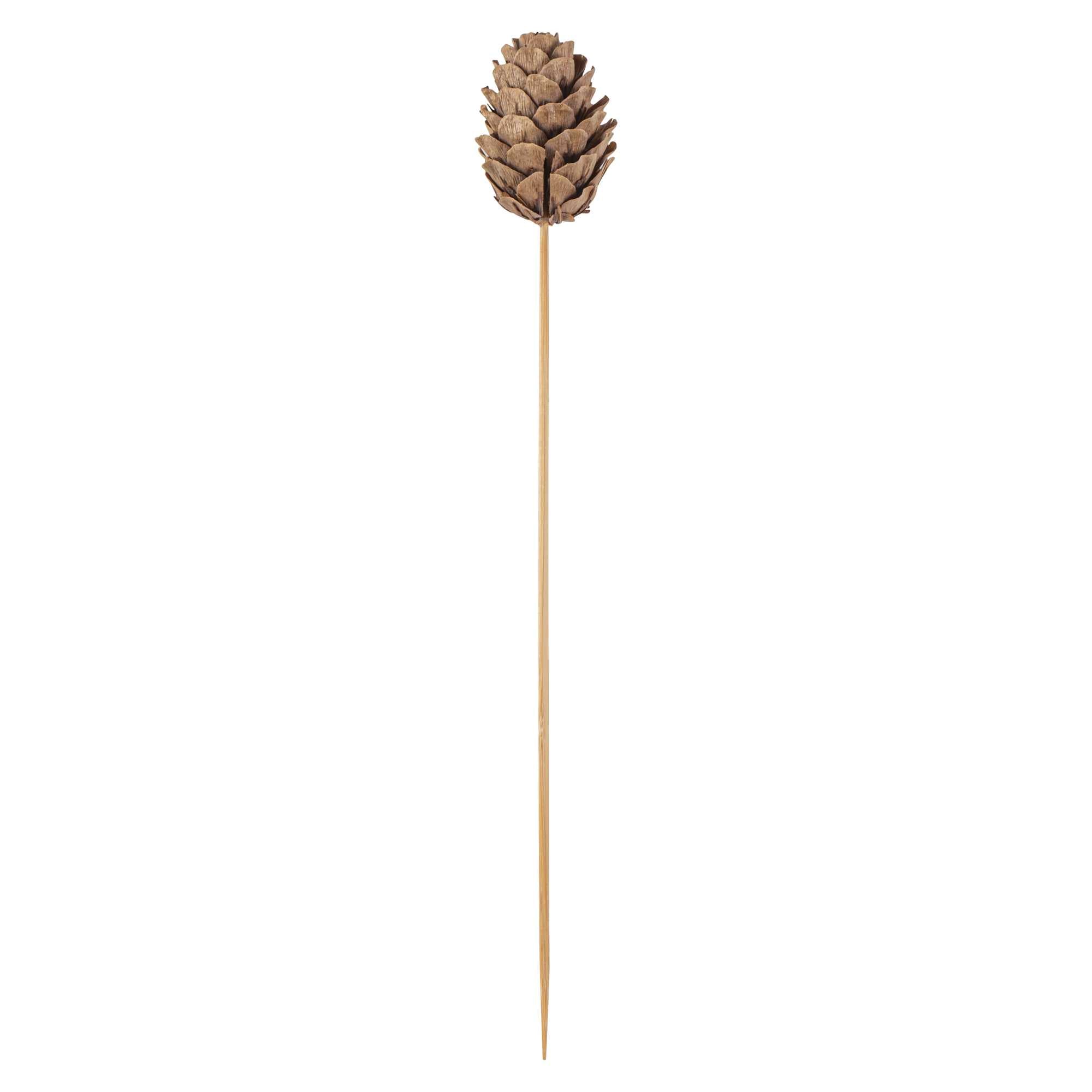 restaurantware Pixy Natural Bamboo Mini Pine Cone Skewer - 6" x 3/4" x 3/4" - 500 count box