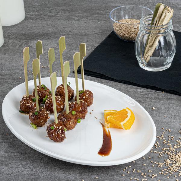 Restaurantware Pixy Natural Bamboo Paddle Pick - 4" - 1000 Count Box