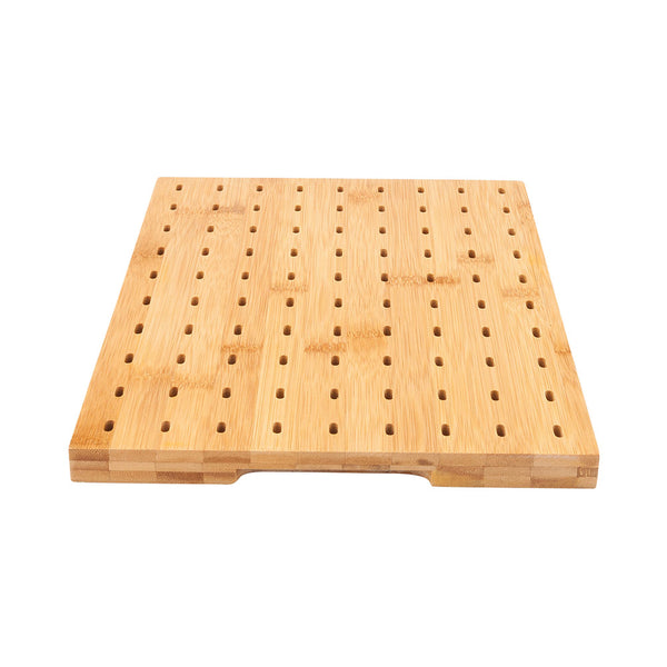 Restaurantware Pixy Natural Bamboo Paddle Pick Stand / Skewer Holder - 90 Holes - 14 1/4" X 10" X 1" - 1 Count Box