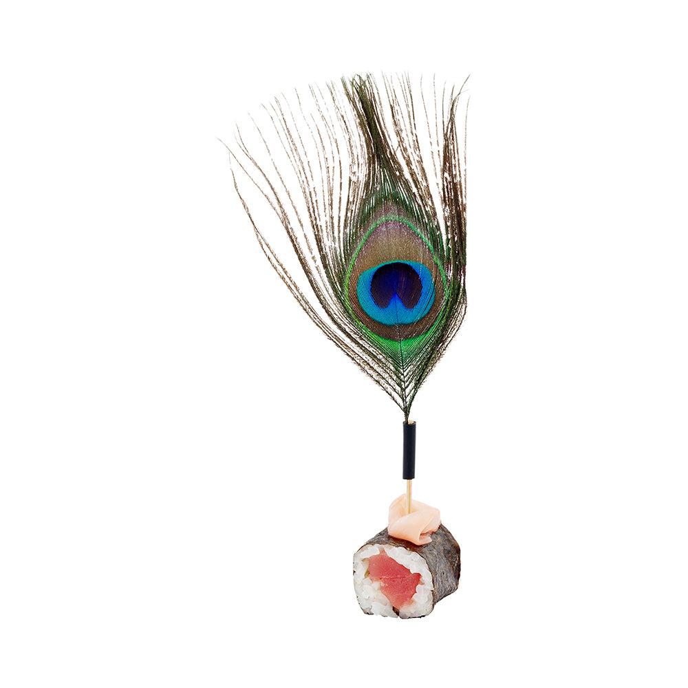 restaurantware Pixy Natural Bamboo Peacock Eye Pick - 4" - 500 count box