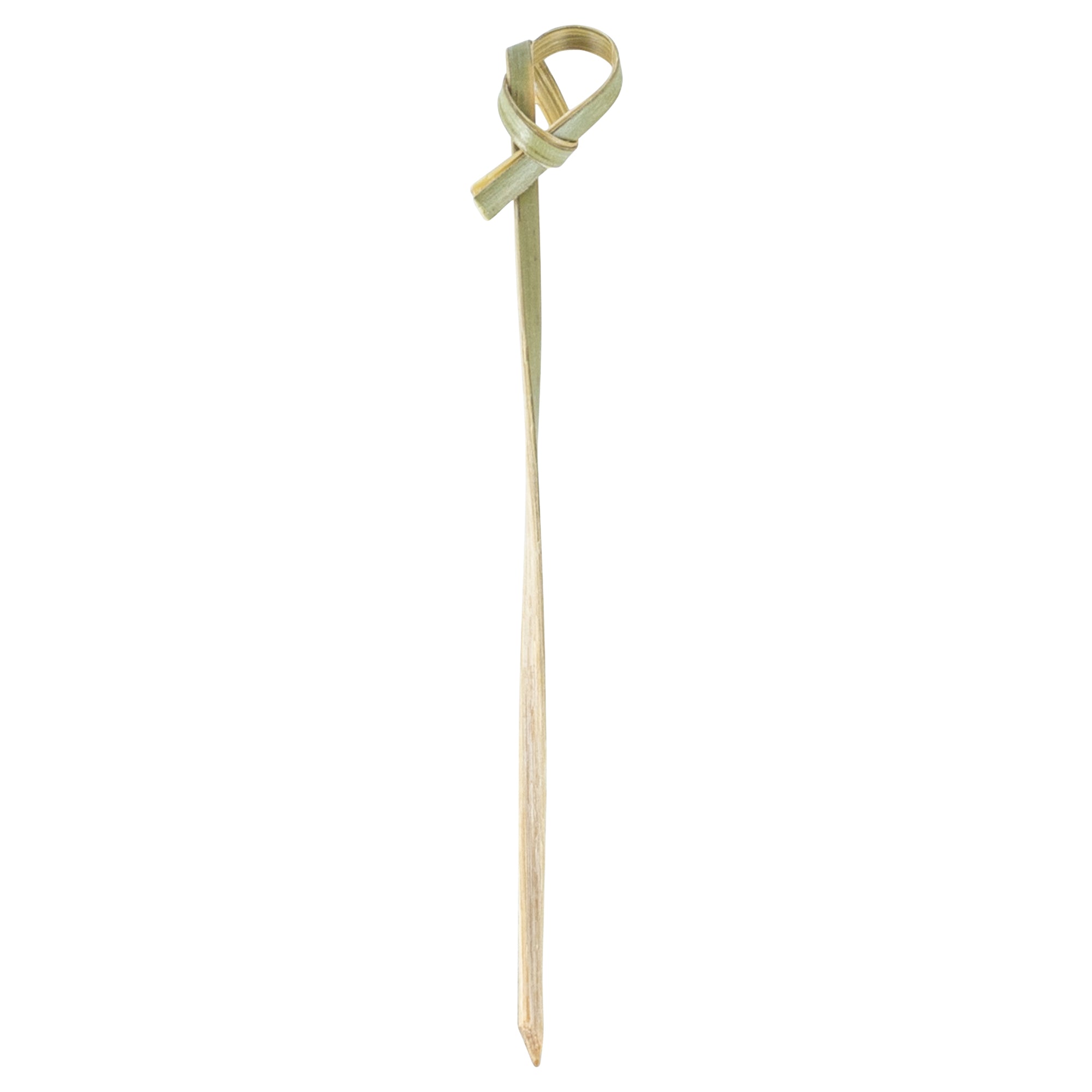 restaurantware Pixy Natural Bamboo Twisted Knot Pick - 4" x 1/2" - 1000 count box