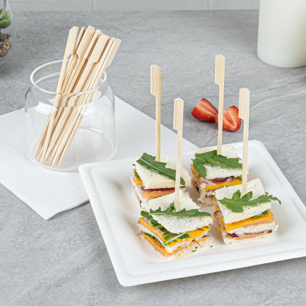 Restaurantware Pixy Natural Shaved Bamboo Paddle Skewer - 6" - 1000 Count Box