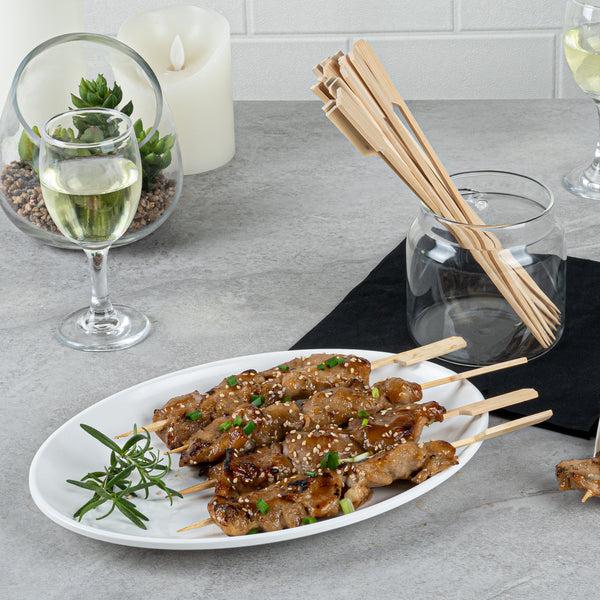 Restaurantware Pixy Natural Shaved Bamboo Paddle Skewer - 8 1/4" - 1000 Count Box