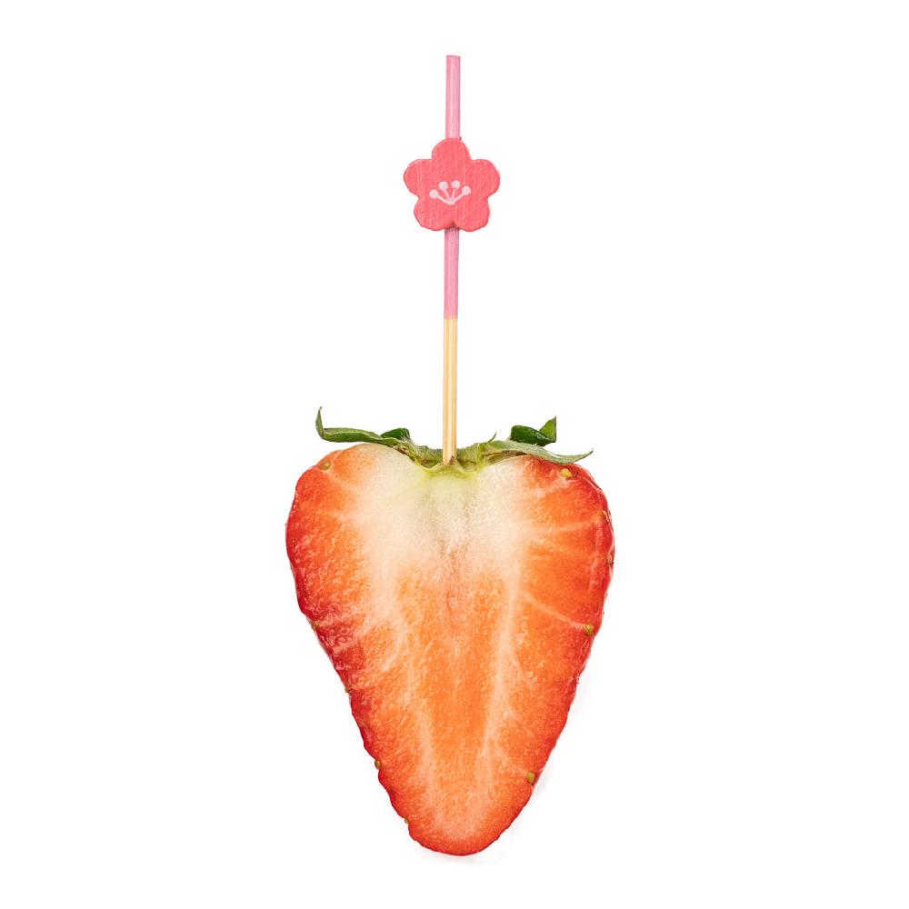 restaurantware Pixy Pink Bamboo Flower Pick - 3 1/2" - 1000 count box